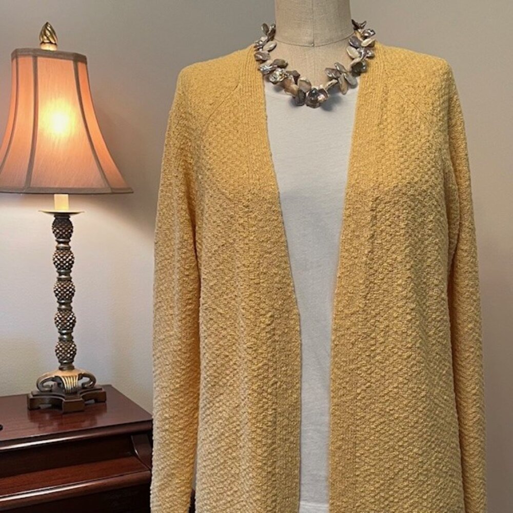 J. Jill open front cardigan in a pretty marigold - size small